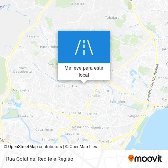 Rua Colatina mapa