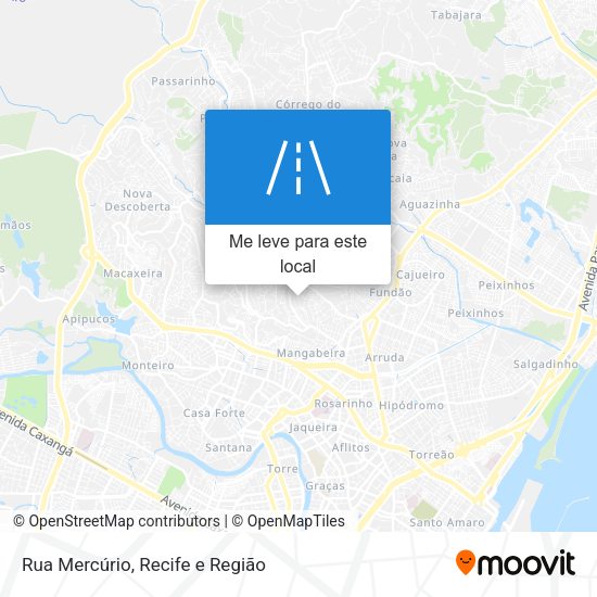 Rua Mercúrio mapa
