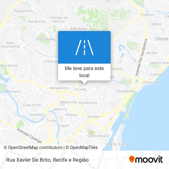 Rua Xavier De Brito mapa