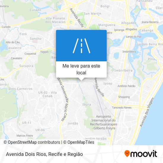 Avenida Dois Rios mapa