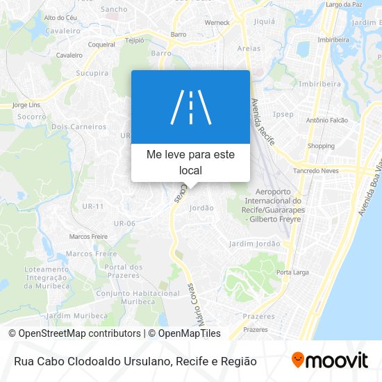 Rua Cabo Clodoaldo Ursulano mapa
