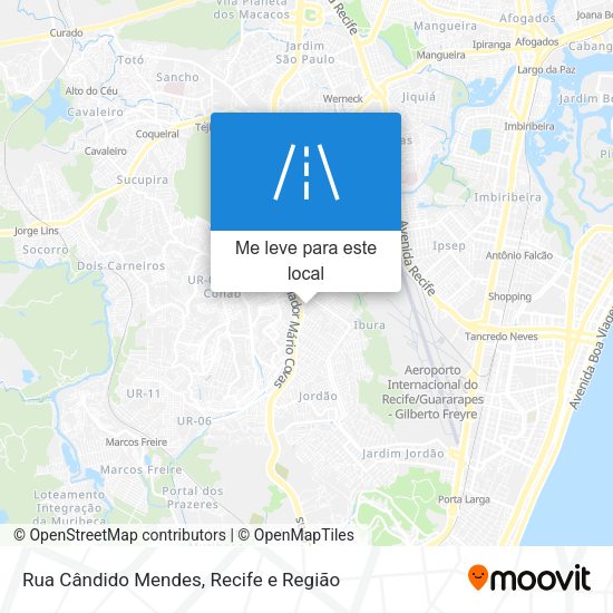 Rua Cândido Mendes mapa