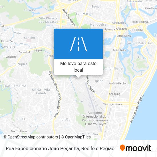 Rua Expedicionário João Peçanha mapa