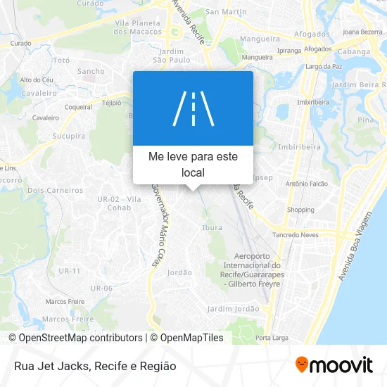 Rua Jet Jacks mapa