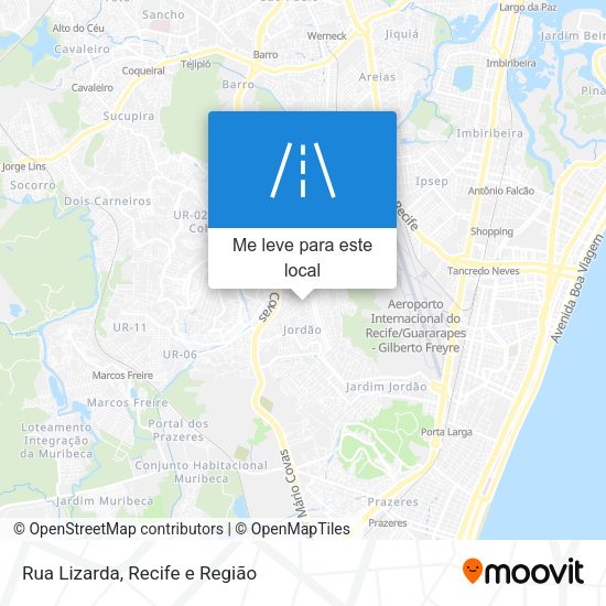 Rua Lizarda mapa