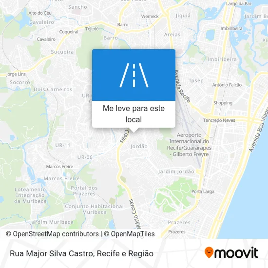 Rua Major Silva Castro mapa