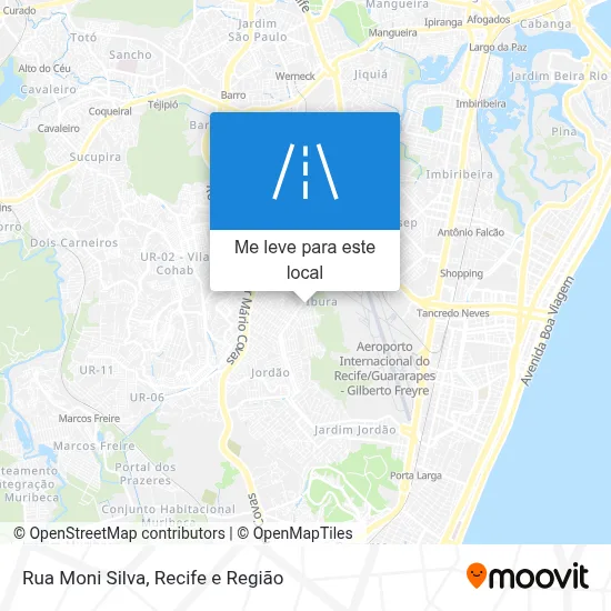 Rua Moni Silva mapa