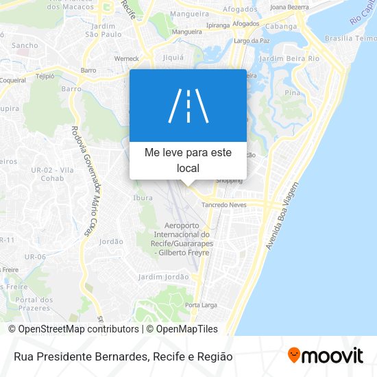 Rua Presidente Bernardes mapa