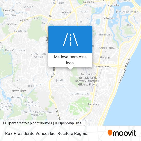 Rua Presidente Venceslau mapa