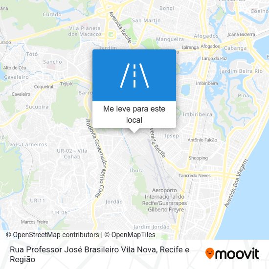 Rua Professor José Brasileiro Vila Nova mapa