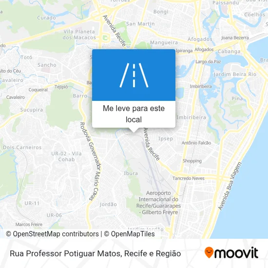 Rua Professor Potiguar Matos mapa