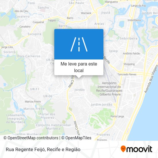 Rua Regente Feijó mapa