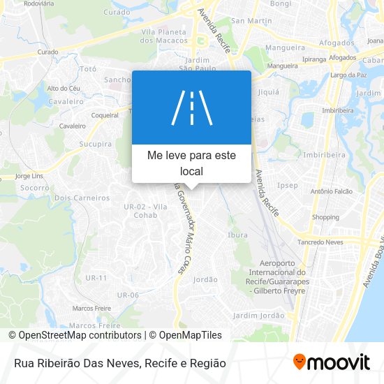 Rua Ribeirão Das Neves mapa
