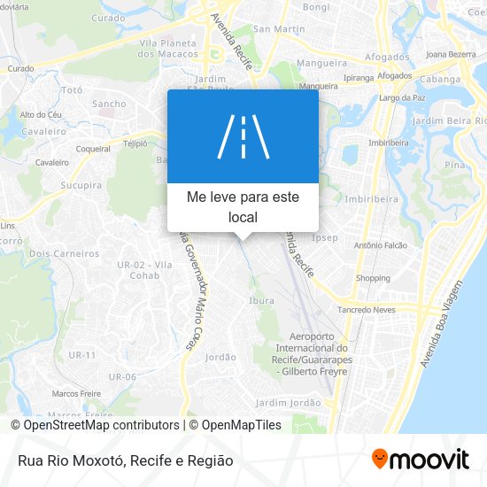 Rua Rio Moxotó mapa