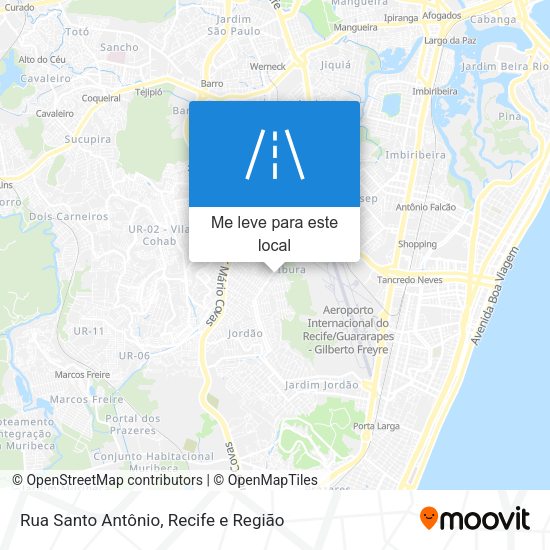 Rua Santo Antônio mapa