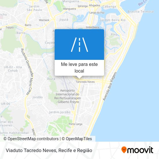 Viaduto Tacredo Neves mapa