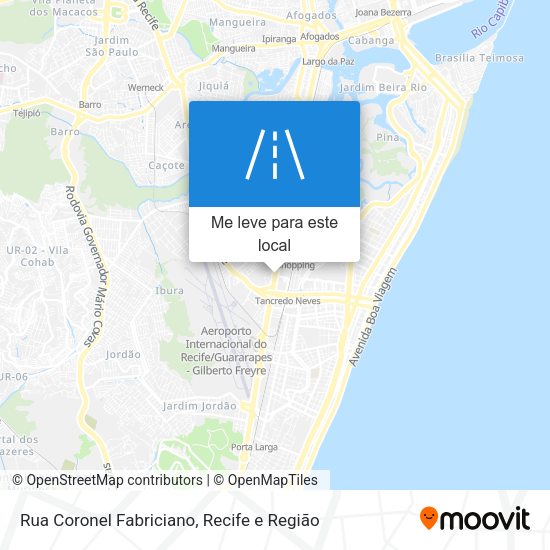 Rua Coronel Fabriciano mapa