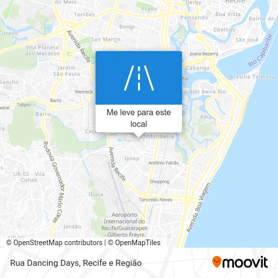 Rua Dancing Days mapa