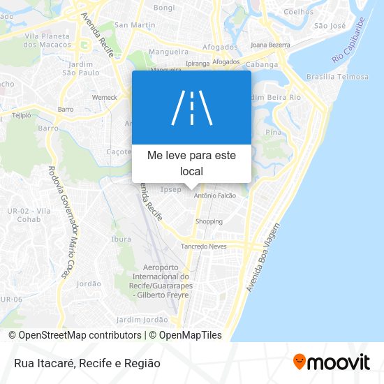 Rua Itacaré mapa