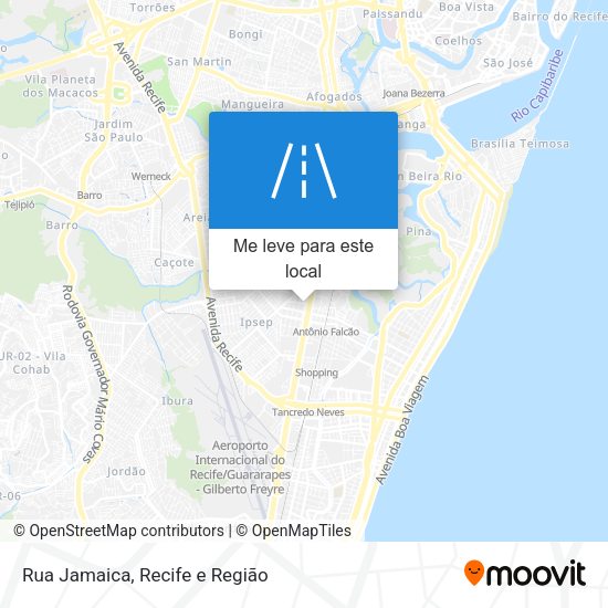 Rua Jamaica mapa