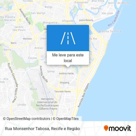 Rua Monsenhor Tabosa mapa