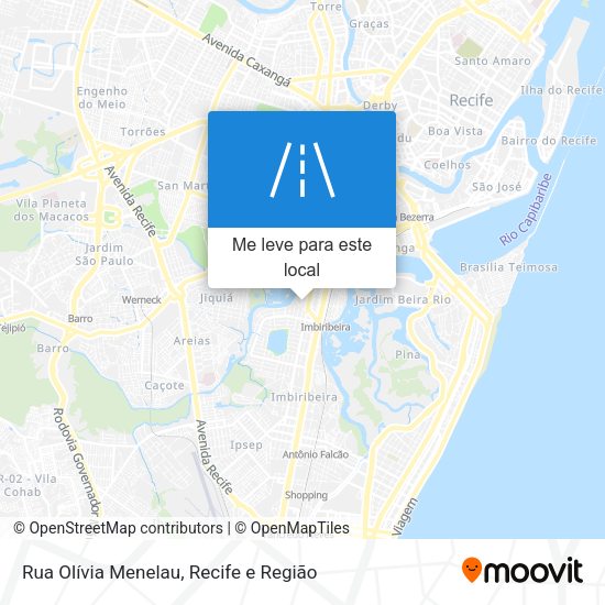 Rua Olívia Menelau mapa