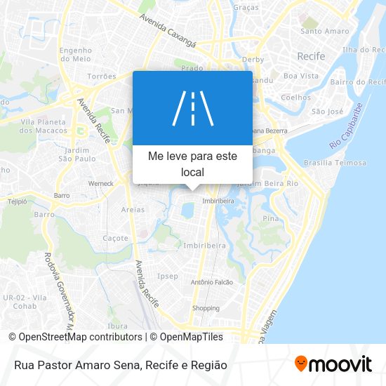 Rua Pastor Amaro Sena mapa