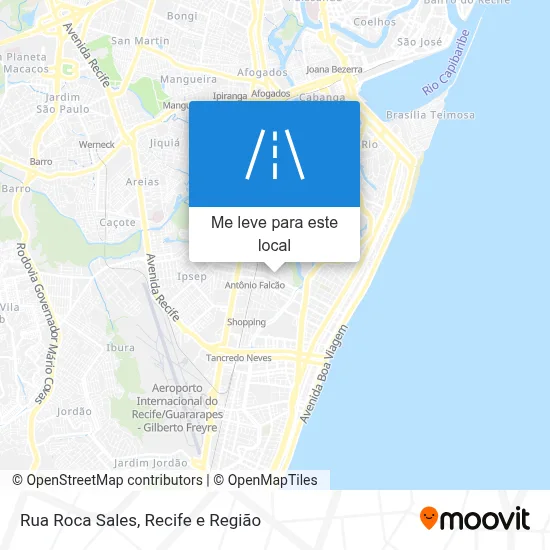 Rua Roca Sales mapa