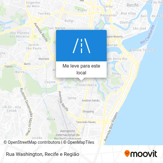Rua Washington mapa