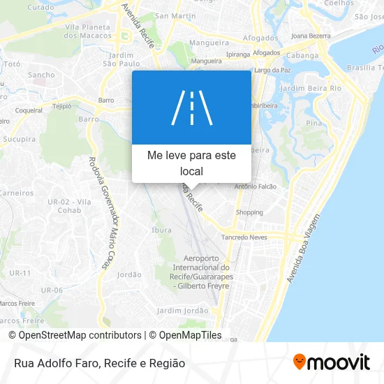 Rua Adolfo Faro mapa