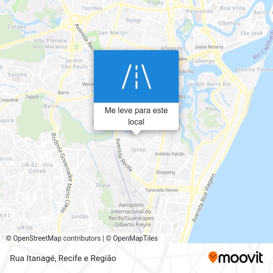 Rua Itanagé mapa
