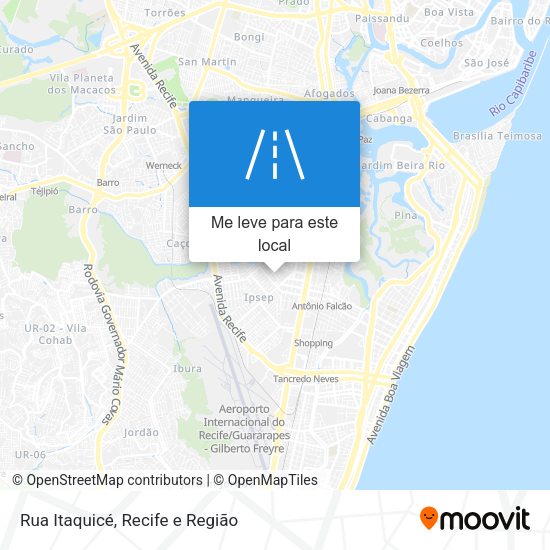 Rua Itaquicé mapa