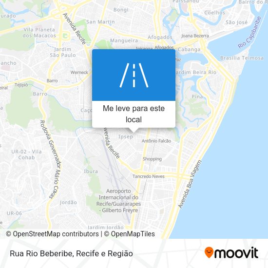 Rua Rio Beberibe mapa