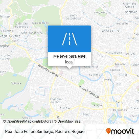 Rua José Felipe Santiago mapa
