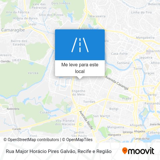 Rua Major Horácio Pires Galvão mapa