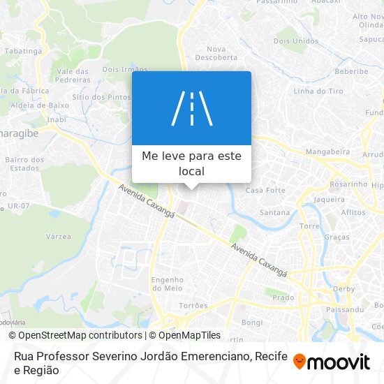 Rua Professor Severino Jordão Emerenciano mapa