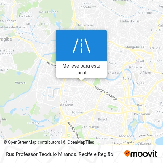 Rua Professor Teodulo Miranda mapa