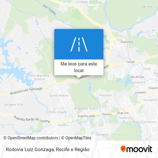 Rodovia Luiz Gonzaga mapa