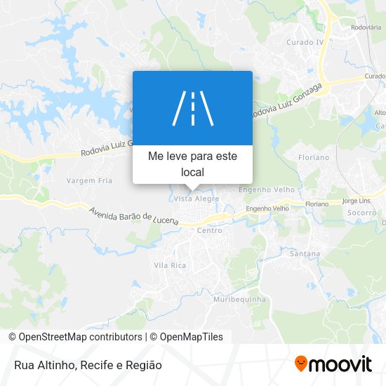 Rua Altinho mapa