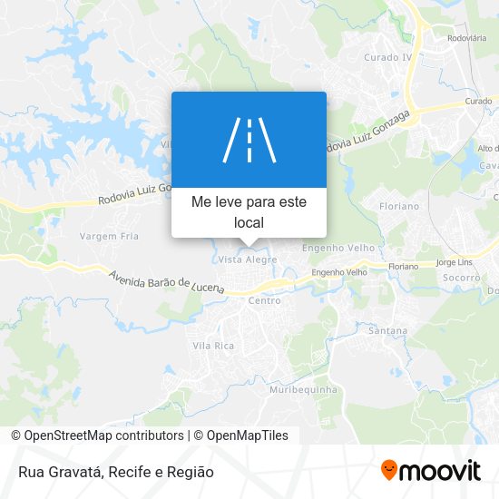 Rua Gravatá mapa