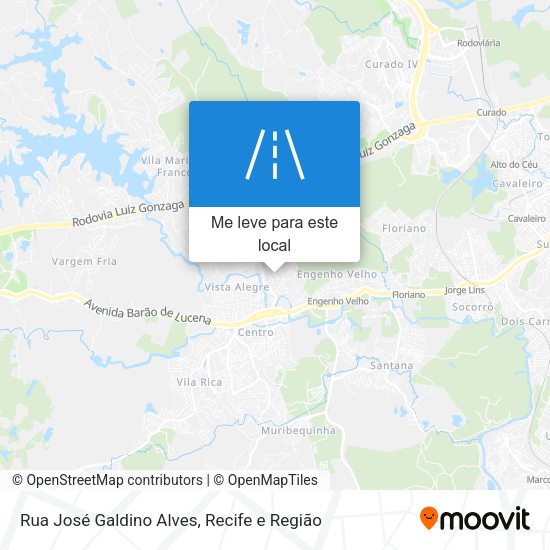 Rua José Galdino Alves mapa