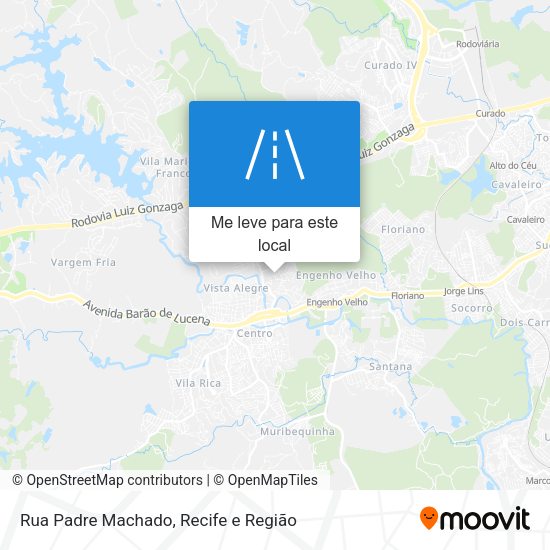 Rua Padre Machado mapa