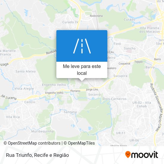 Rua Triunfo mapa