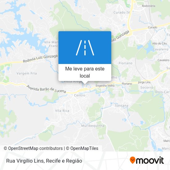 Rua Virgílio Lins mapa