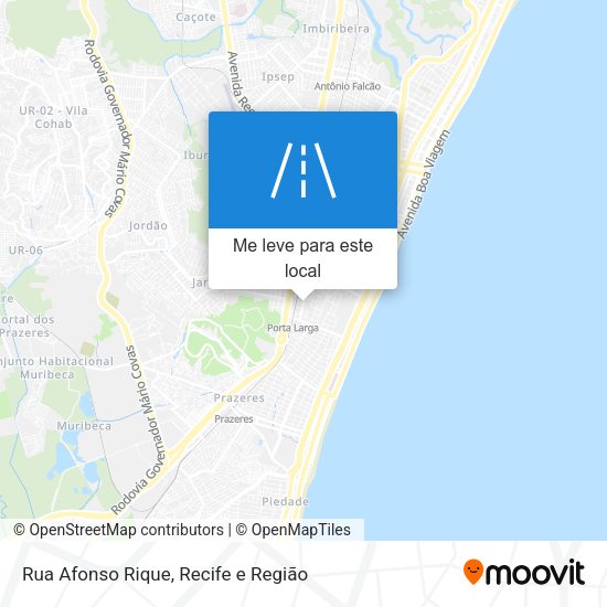 Rua Afonso Rique mapa