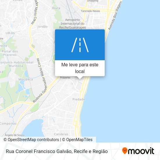 Rua Coronel Francisco Galvão mapa
