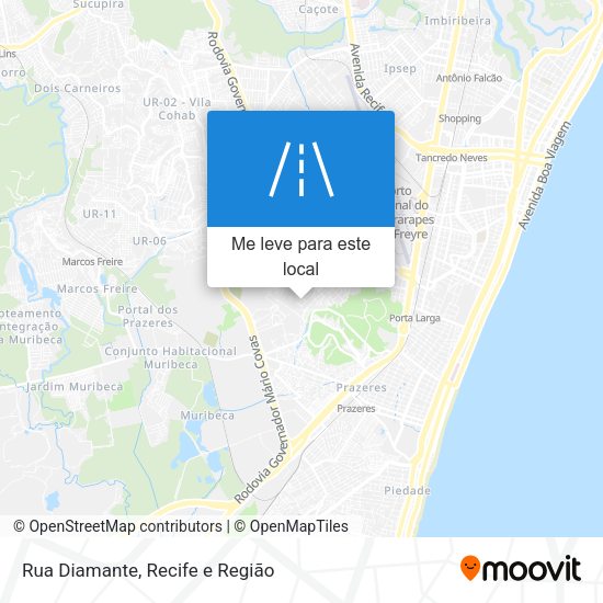 Rua Diamante mapa