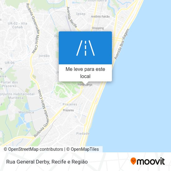 Rua General Derby mapa