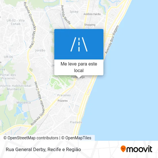 Rua General Derby mapa