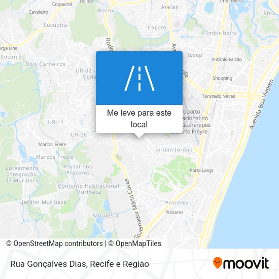 Rua Gonçalves Dias mapa